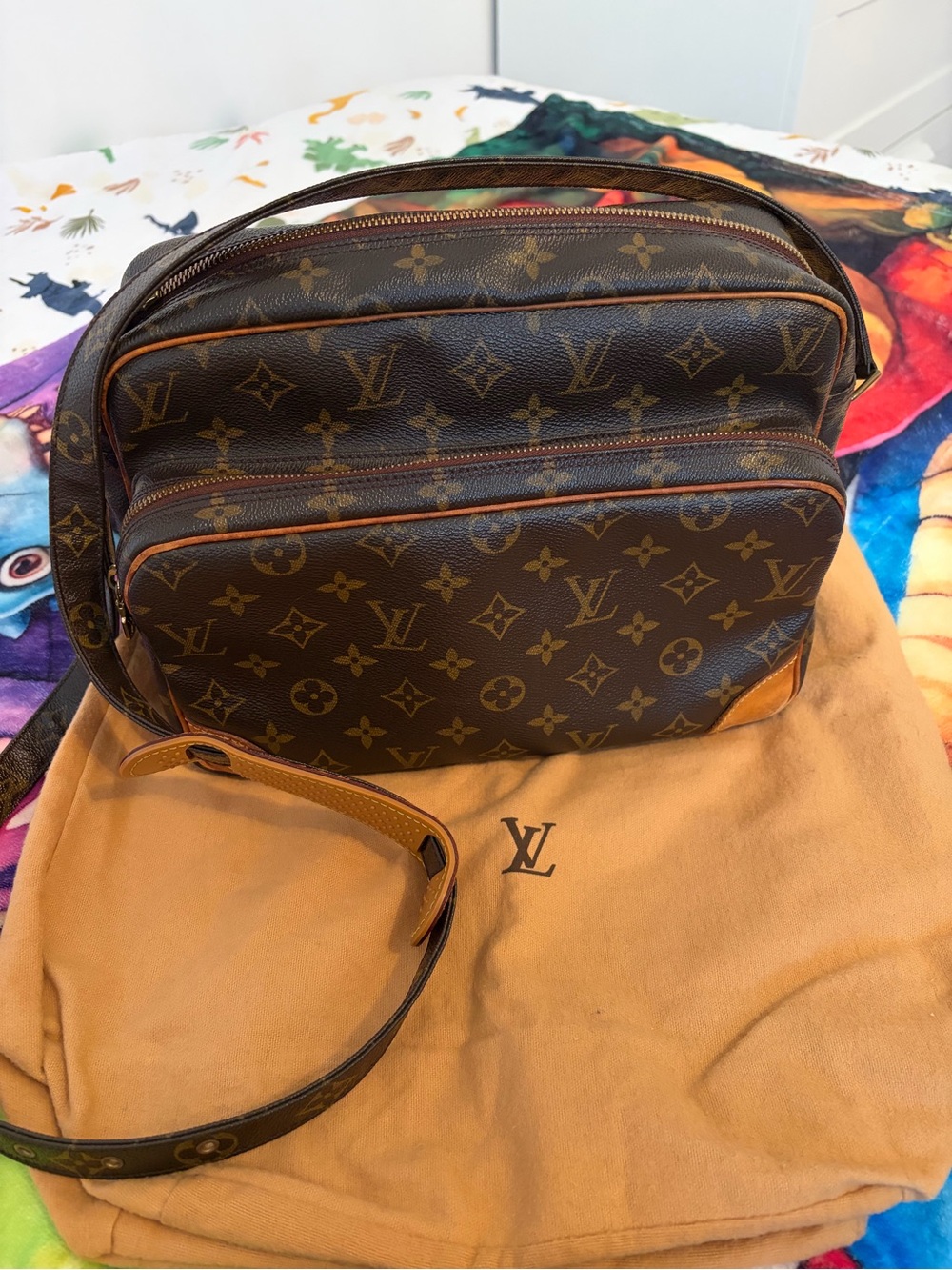 Louis Vuitton Monogram Brown Nile Crossbody Bag w/ COA